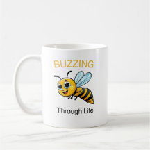 Cute buzzing bee cartoon