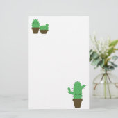 Cute cacti kawaii planten briefpapier (Staand voorkant)