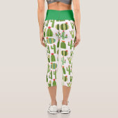 Cute Cactus Capri Leggings (Verso)