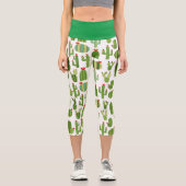 Cute Cactus Capri Leggings (Recto)