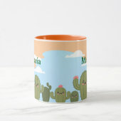 Cute cactus Ciel Bleu Mug (Centre)