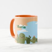 Cute cactus Ciel Bleu Mug (Devant gauche)