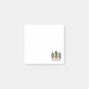 Cute Cactus Family in Waterverf Post-it® Notes