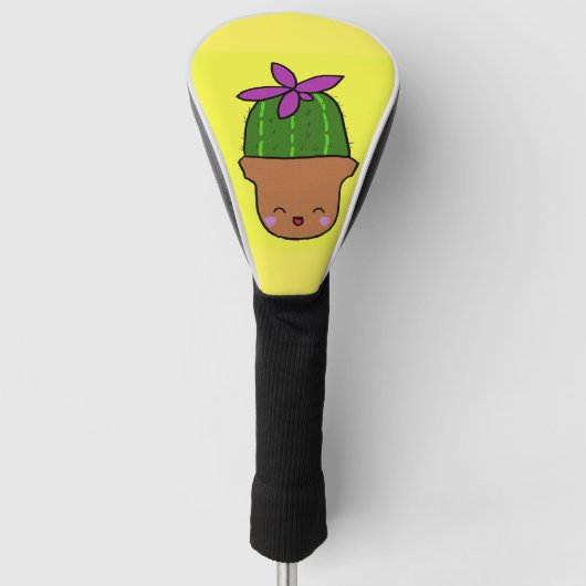 Cute Cactus Golf Head cover Pattern Design (Voorkant)