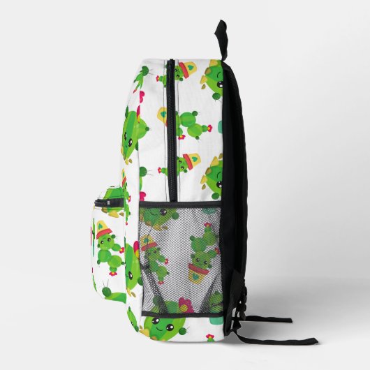 Cute Cactus, Green Cactus, Cactus Pattern Bedrukte Rugzak (Rechts)