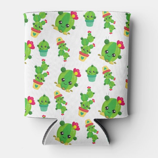 Cute Cactus, Green Cactus, Cactus Pattern Blikjeskoeler (Voorkant)