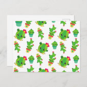 Cute Cactus, Green Cactus, Cactus Pattern Briefkaart (Voorkant / Achterkant)