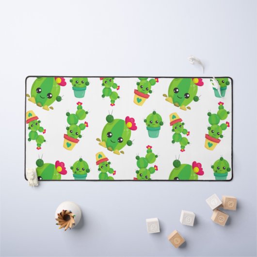 Cute Cactus, Green Cactus, Cactus Pattern Bureaumat (Kindertafel)