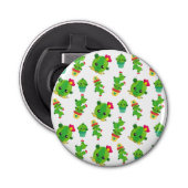 Cute Cactus, Green Cactus, Cactus Pattern Button Flesopener (Voorkant)