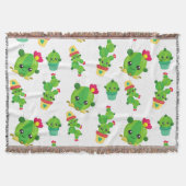 Cute Cactus, Green Cactus, Cactus Pattern Deken (Voorkant)