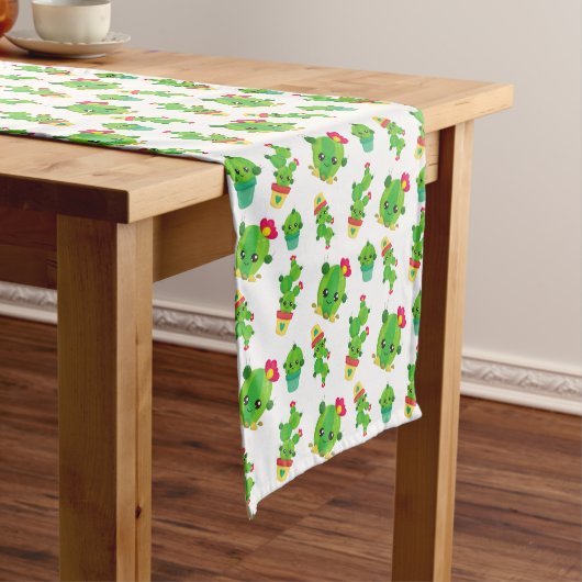 Cute Cactus, Green Cactus, Cactus Pattern Medium Tafelloper (Voorbeeld)