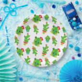 Cute Cactus, Green Cactus, Cactus Pattern Papieren Bordje (Feest)