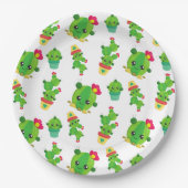Cute Cactus, Green Cactus, Cactus Pattern Papieren Bordje (Voorkant)