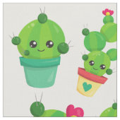 Cute Cactus, Green Cactus, Cactus Pattern Stof (Close Up)