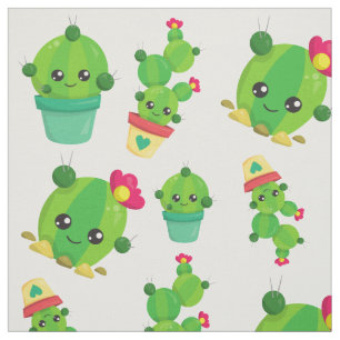 Cute Cactus, Green Cactus, Cactus Pattern Stof
