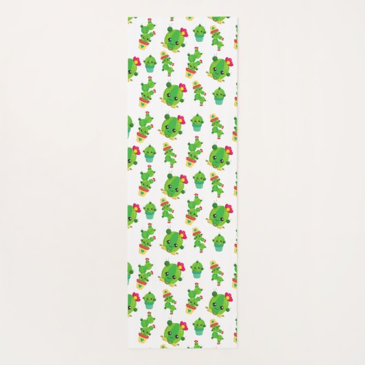 Cute Cactus, Green Cactus, Cactus Pattern Yogamat (Achterkant)