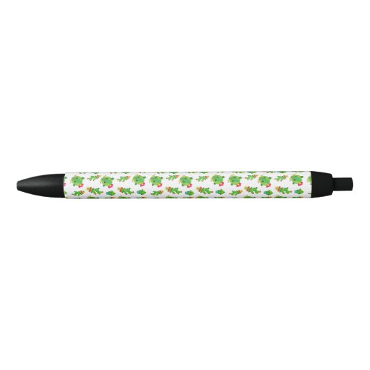 Cute Cactus, Green Cactus, Cactus Pattern Zwarte Inkt Pen (Voorkant)