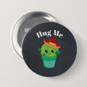Cute Cactus in a Sombrero Hug Me Ronde Button 7,6 Cm (Voorkant /achterkant)