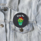 Cute Cactus in a Sombrero Hug Me Ronde Button 7,6 Cm (In situ)