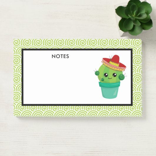 Cute Cactus in een Sombrero Post-it® Notes (Kantoor)