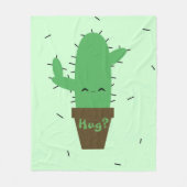 Cute cactus kawaii plante couverture polaire (Devant)