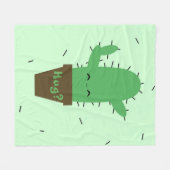 Cute cactus kawaii plante couverture polaire (Devant (Horizontal))