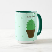 Cute Cactus kawaii plante mug (Devant droit)