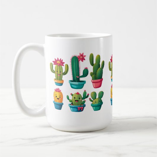 Cute Cactus Koffiemok (Links)