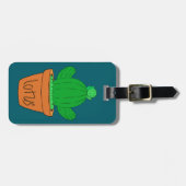 Cute Cactus Luggage Tag Bagagelabel (Voorkant horizontaal)