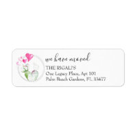 Cute Cactus Moving Announcement Return Address