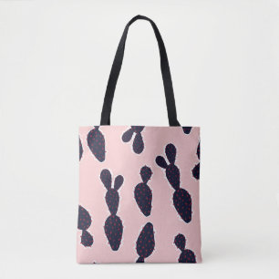 Cute cactus naadloos patroon, zoete stemming en to draagtas