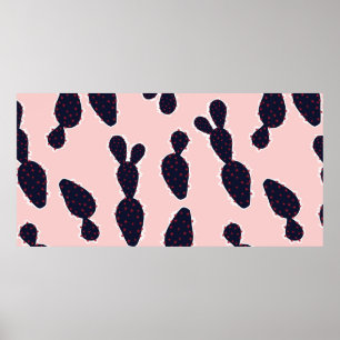 Cute cactus naadloos patroon, zoete stemming en to poster
