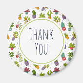 Cute Cactus Natuur Succulents Pattern Dank u Magneet (Voorkant)