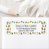 Cute Cactus Natuur Succulents Pattern Etiket (Insitu)