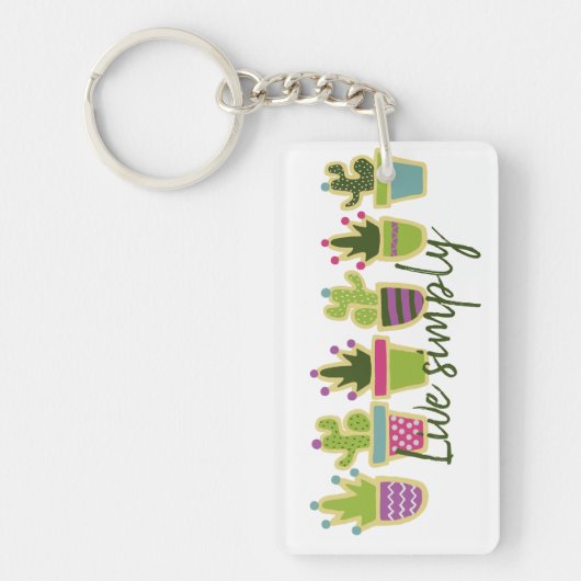 Cute cactus-ontwerp sleutelhanger (Voorkant)