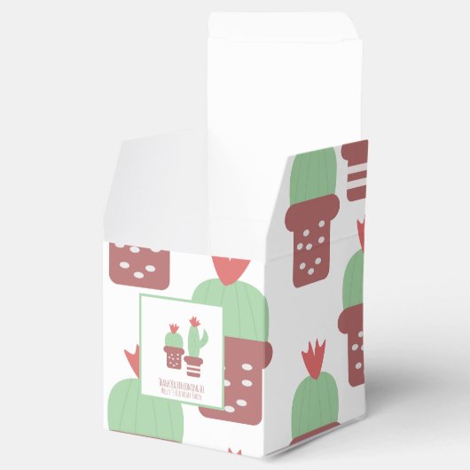 Cute Cactus Patroon Verjaardagsfeest Dank Je Bedankdoosjes (Geopend)