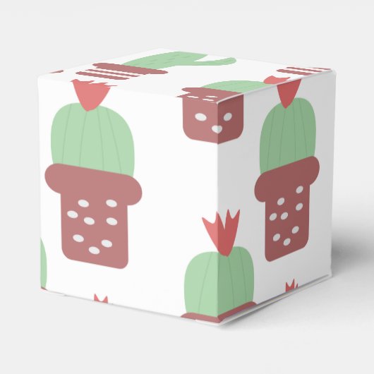 Cute Cactus Patroon Verjaardagsfeest Dank Je Bedankdoosjes (Achterkant)
