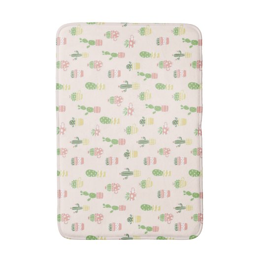 Cute Cactus Pattern Badmat (Voorkant Verticaal)