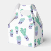 Cute Cactus Pattern Cartoon Bedankt voor het promo Bedankdoosjes (Achterkant)