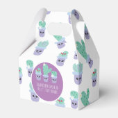 Cute Cactus Pattern Cartoon Bedankt voor het promo Bedankdoosjes (Voorkant Zijde)
