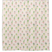 Cute Cactus Pattern Douchegordijn (Voorkant)