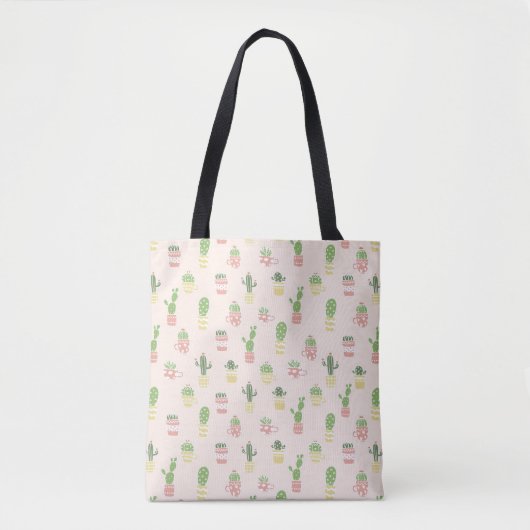 Cute Cactus Pattern Draagtas (Voorkant)