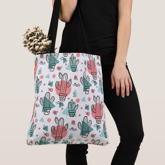 Cute Cactus Pattern Draagtas (Dichtbij)