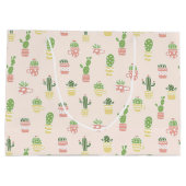 Cute Cactus Pattern Groot Cadeauzakje (Achterkant)