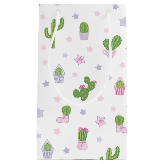 Cute Cactus Pattern Klein Cadeauzakje (Voorkant)