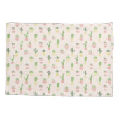 Cute Cactus Pattern Kussensloop (Achterkant-Links)
