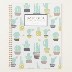 Cute Cactus Pattern Planner