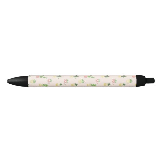 Cute Cactus Pattern Zwarte Inkt Pen (Voorkant)