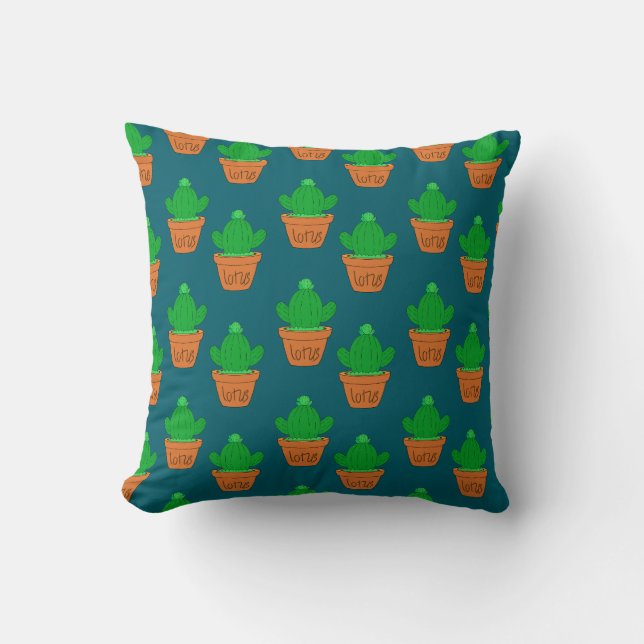Cute cactus pillow kussen (Voorkant)
