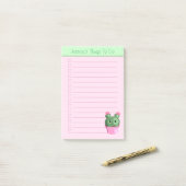 Cute Cactus Plant op persoonlijke titel Post-it® Notes (Op bureau)